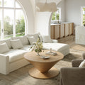 Modern Minimalist Fluted Round Coffee Table