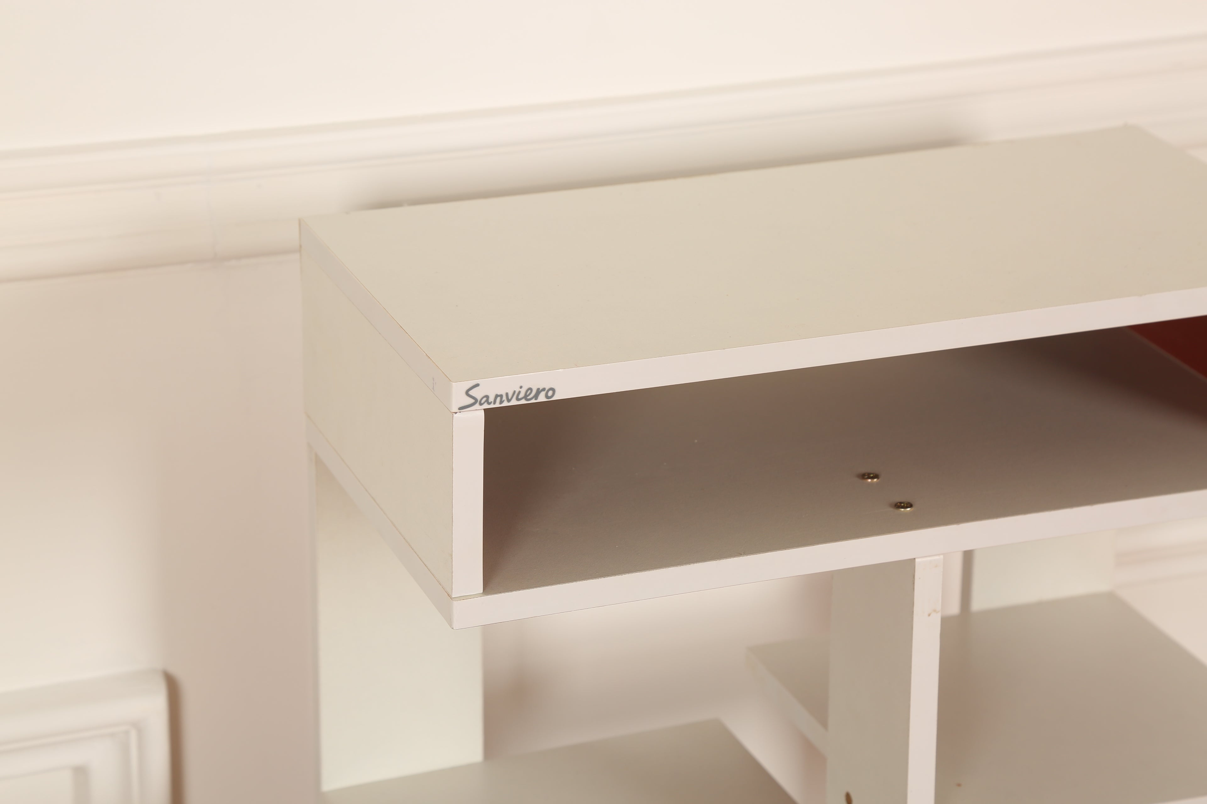 FABATO White Multi -Bookshelves tiered Display Shelf for Organizing and Decorating