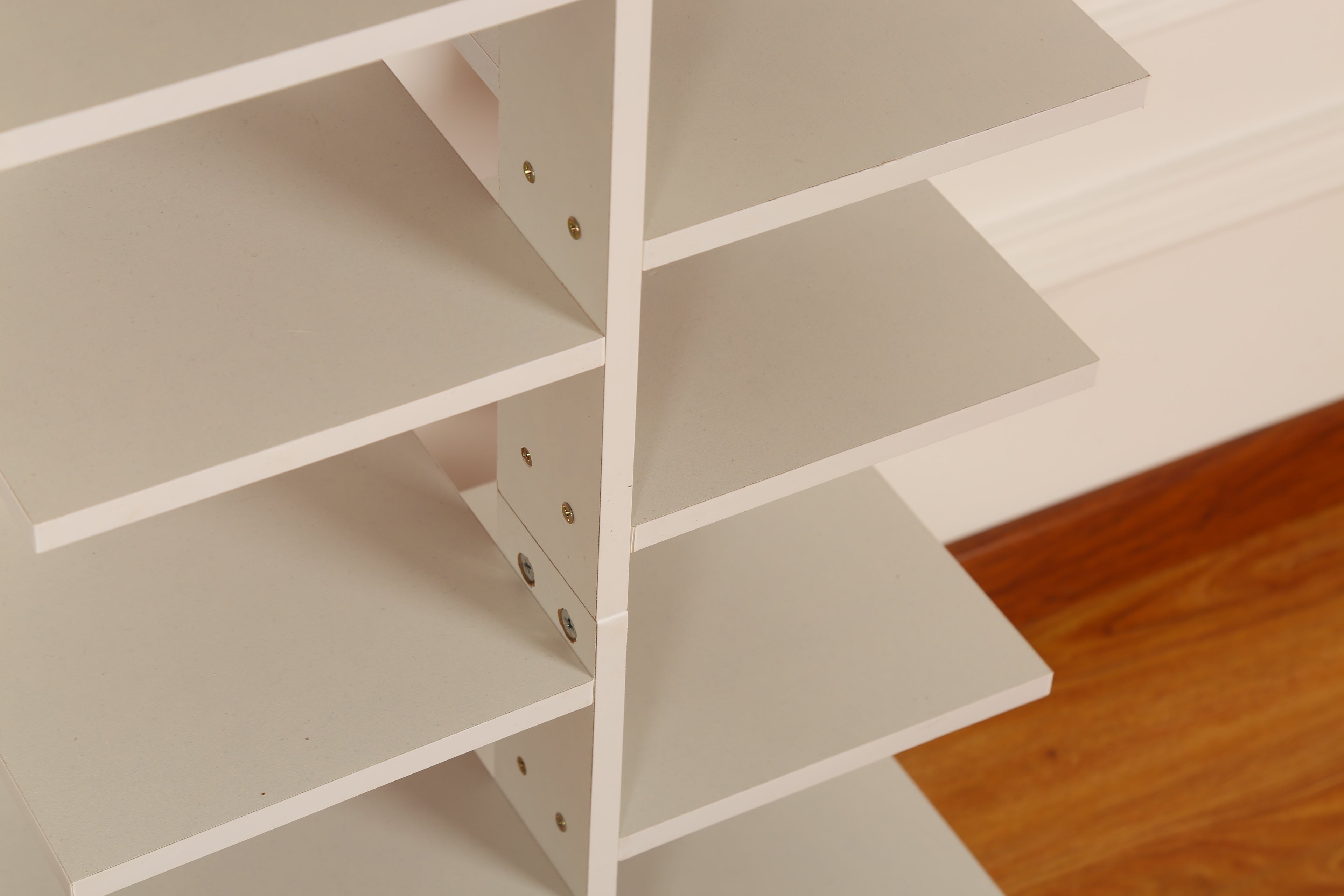 FABATO White Multi -Bookshelves tiered Display Shelf for Organizing and Decorating