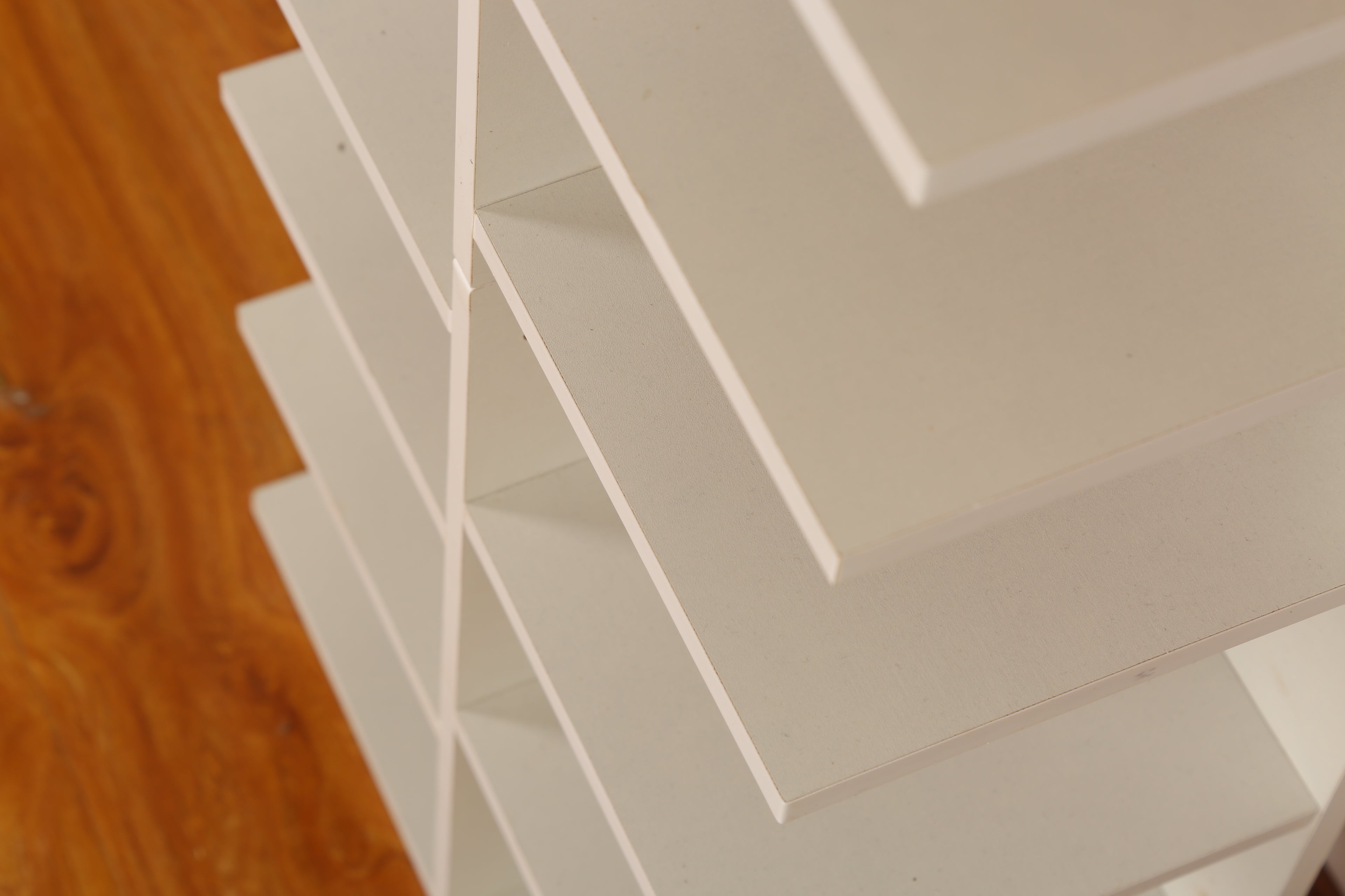FABATO White Multi -Bookshelves tiered Display Shelf for Organizing and Decorating