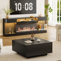 2-piece Living Room Table Set，modern Lift-top Coffee Table And 70" Electric Fireplace Tv Stand