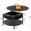 Gardal 30.5" W LED Lift Top Manufactured Wood Coffee Table