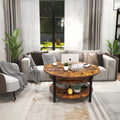 Wynny Round Lift-Top Wood Coffee Table with Storage